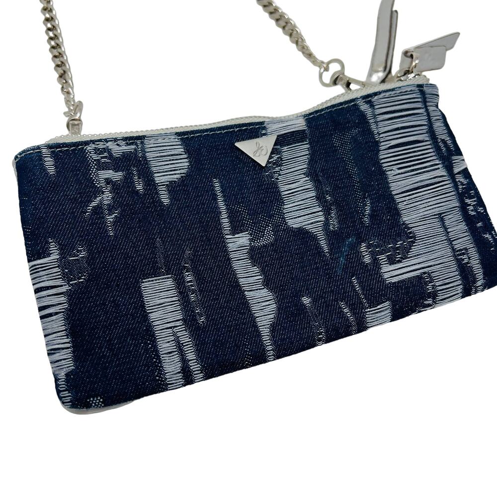 Sam Edelman Quilted Leather Crossbody Bag Stud Stitch Silver Chain